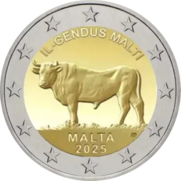 Malte 2 euros 2025 Taurus