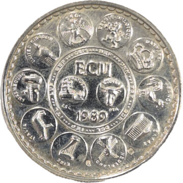 Médaille d'argent Europe Ecu 1989