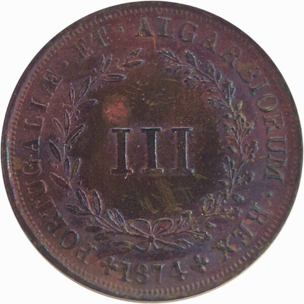 D. Luís I 3 Réis 1874