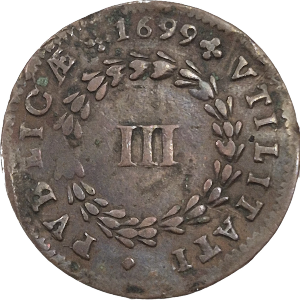 D. Pedro II 3 Réis 1699