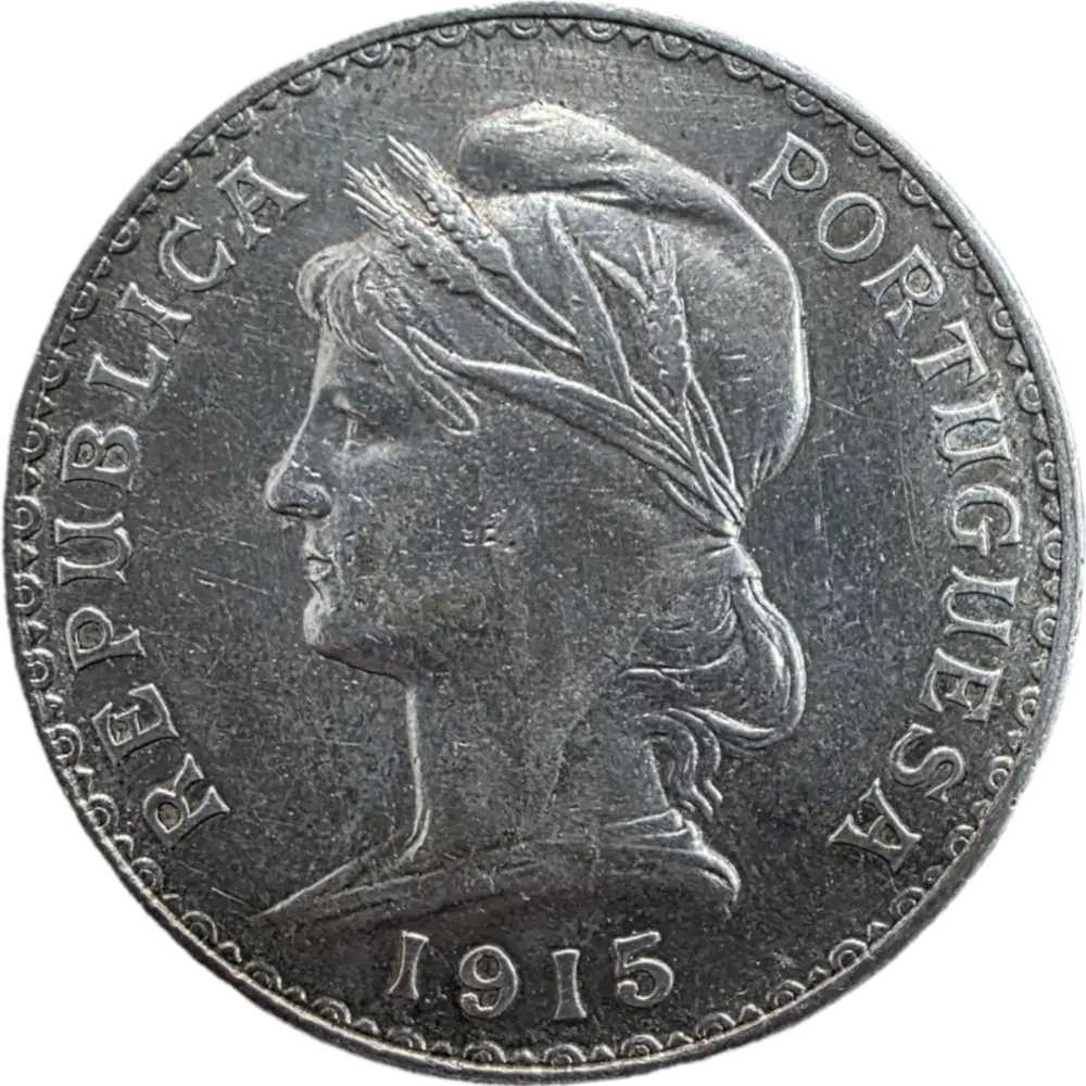 Moeda 1 Escudo 1915 prata