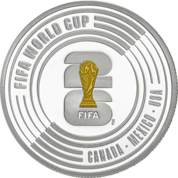 moeda Portugal 5€ 2026 FIFA World Cup (Prata Proof)