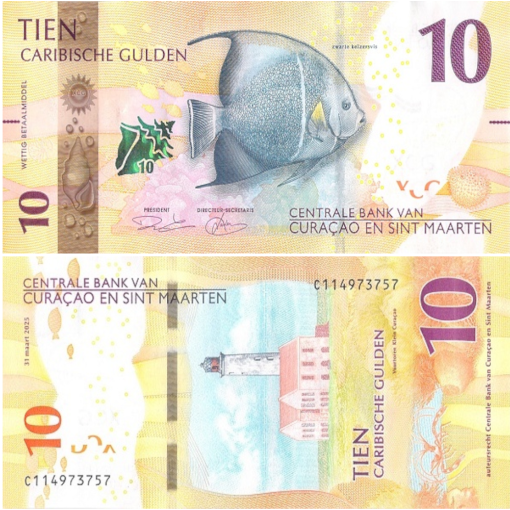 Nota Curaçao e San Martin 10 Gulden 2025