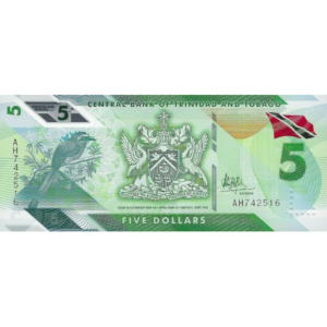 Notas Trinidad e Tobago 5 Dólares 2020