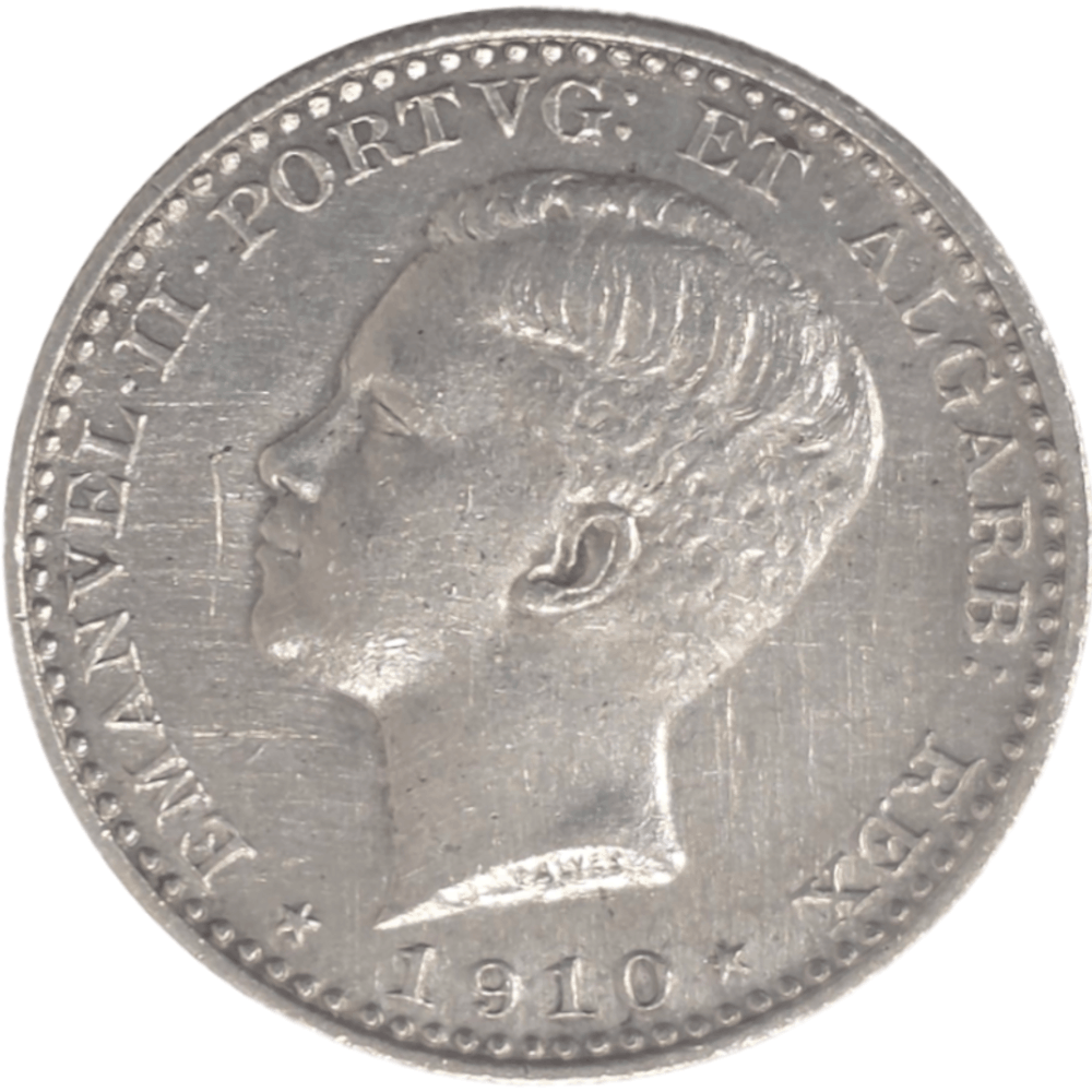 Moeda prata D. Manuel II 100 Réis 1910