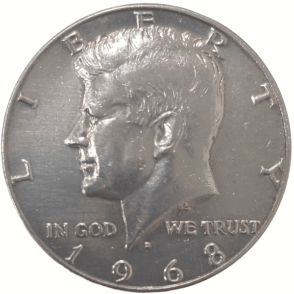 moeda E. U. da América1/2 Dollar 1968