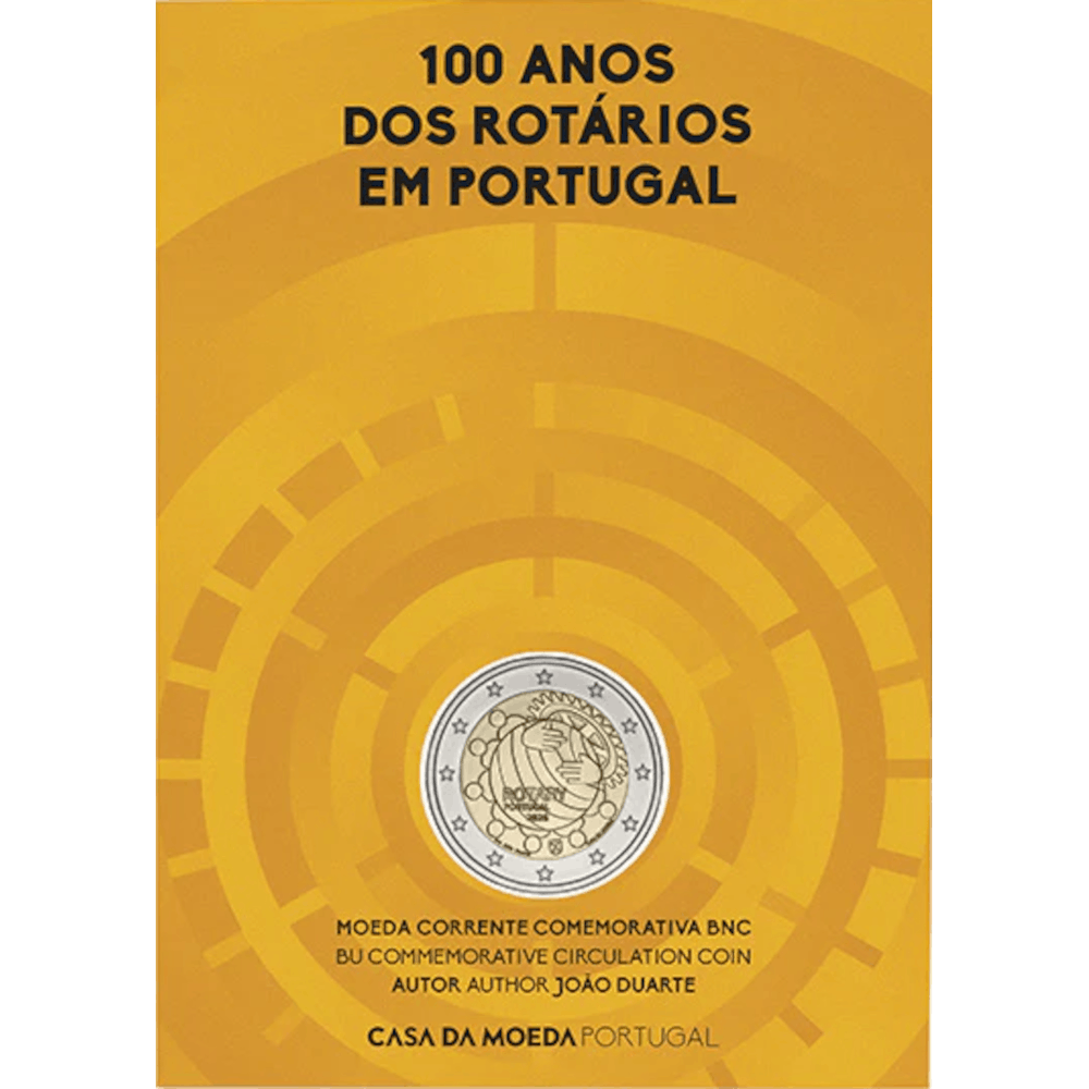 Moeda Portugal 2 Euros 2026 Rotary B.N.C.