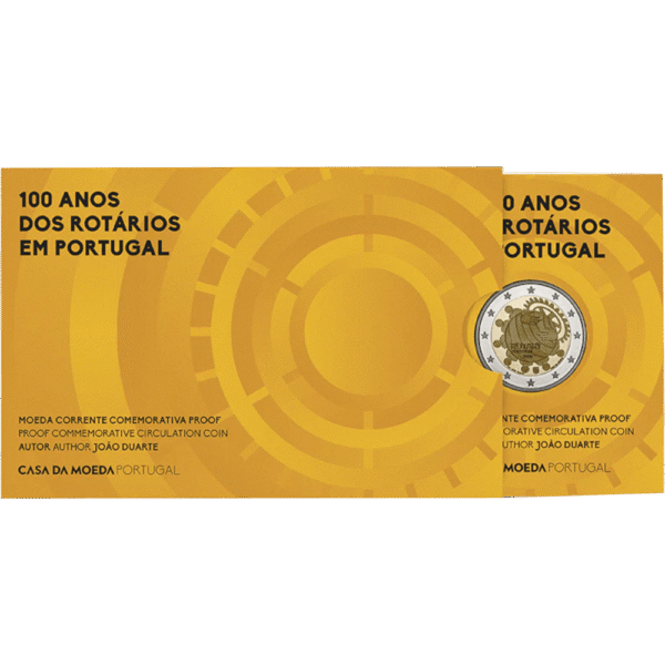 Moeda Portugal 2 Euros 2026 Rotary Proof