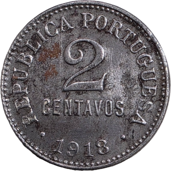 Moeda de 2 centavos 1918 ferro