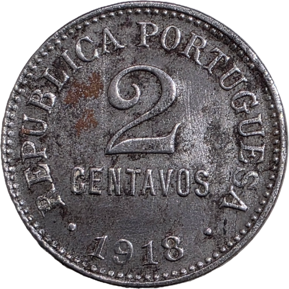 Moeda de 2 centavos 1918 ferro