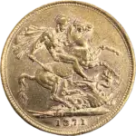 Rainha Victoria Libra em Ouro 1871