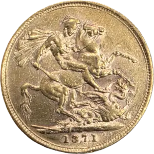 Rainha Victoria Libra em Ouro 1871