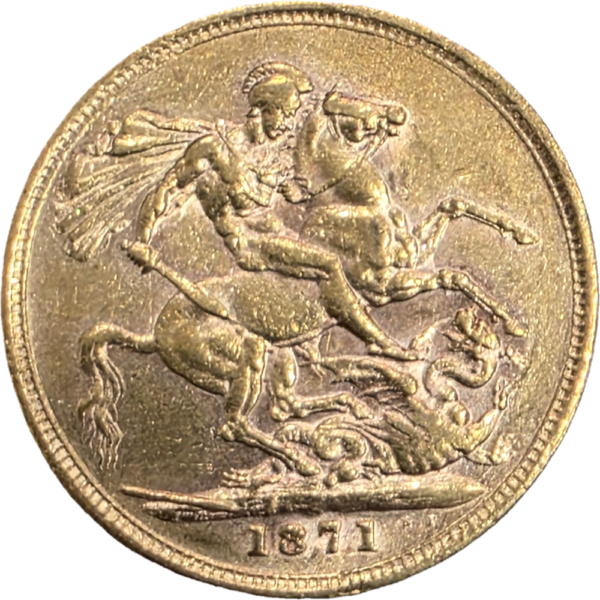 Rainha Victoria Libra em Ouro 1871