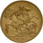 Rainha Victoria Libra em Ouro 1894 (M)