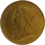 Rainha Victoria Libra em Ouro 1899