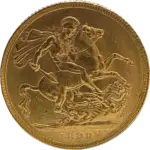 Rainha Victoria Libra em Ouro 1899