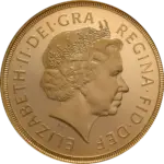 Rainha Elizabeth II Libra em Ouro 2002
