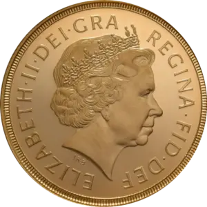 Rainha Elizabeth II Libra em Ouro 2002