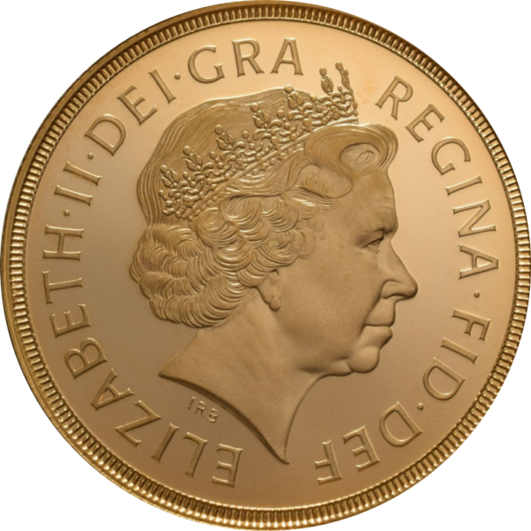 Rainha Elizabeth II Libra em Ouro 2002