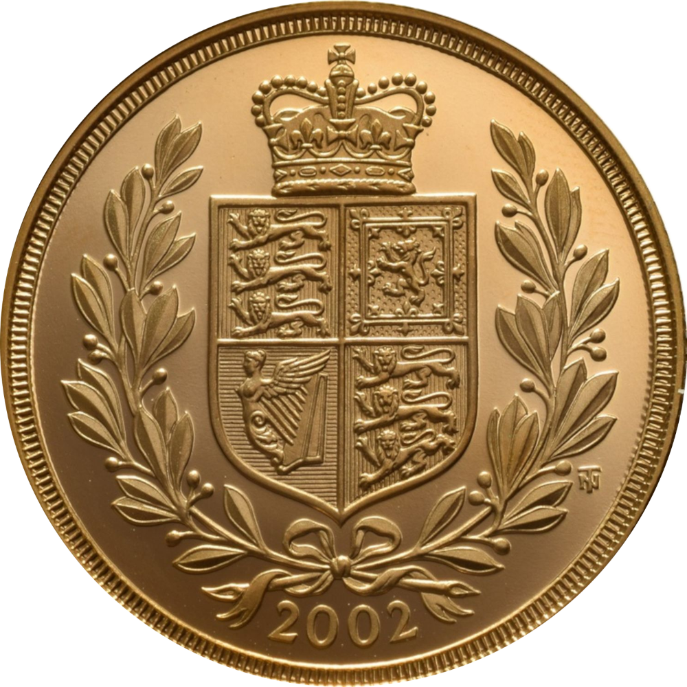 Rainha Elizabeth II Libra em Ouro 2002
