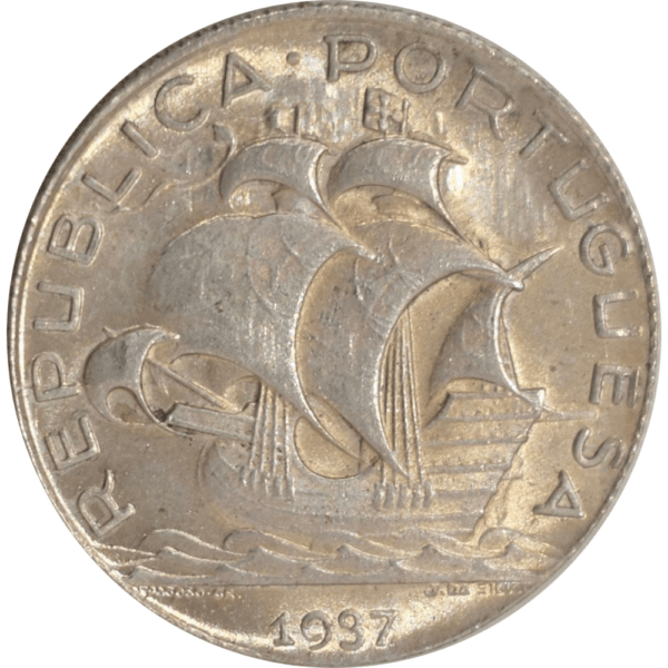Moeda de 2,5 escudos de 1937 em prata