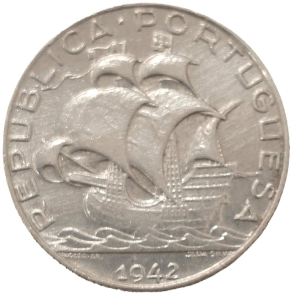 Moeda de 2,5 escudos de 1942 em prata