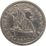 Moeda de 2,5 escudos de 1983 eixo deslocado