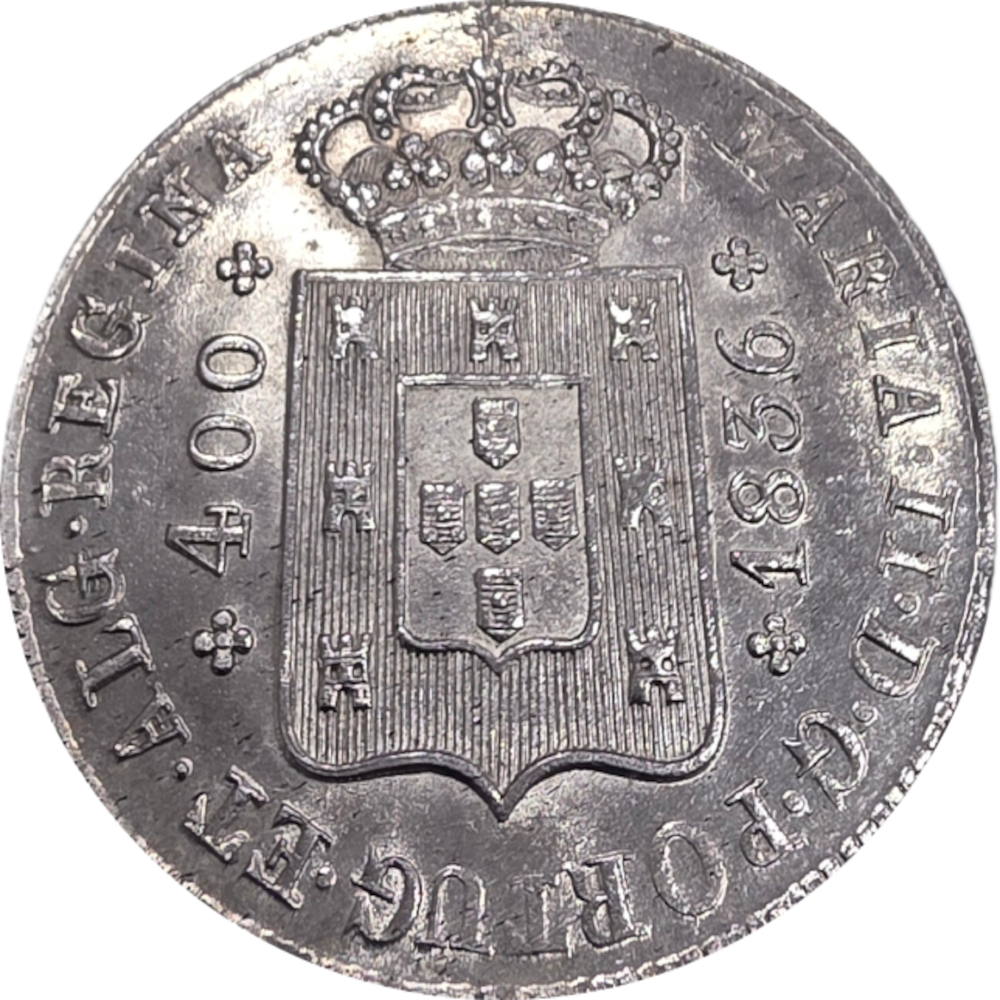 Moeda D. Maria II Cruzado Novo (480 réis) 1836