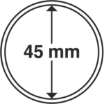 cápsulas para moedas 45 mm