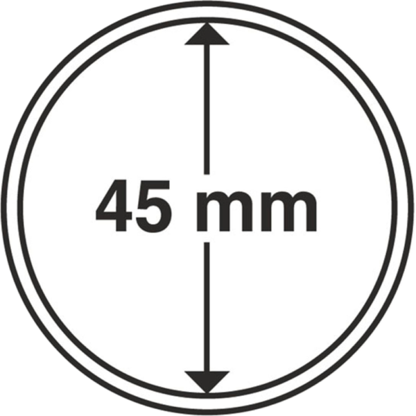 cápsulas para moedas 45 mm
