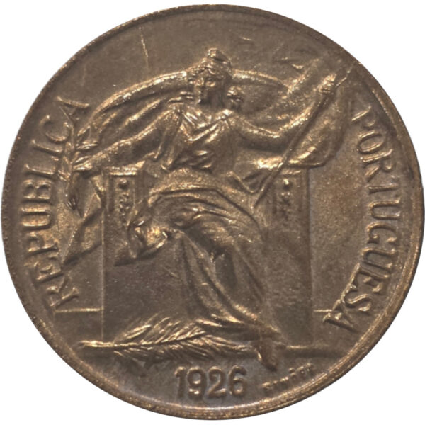moeda de 50 centavos de 1926 em bronze e alumínio