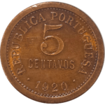 Moeda de 5 centavos de 1920