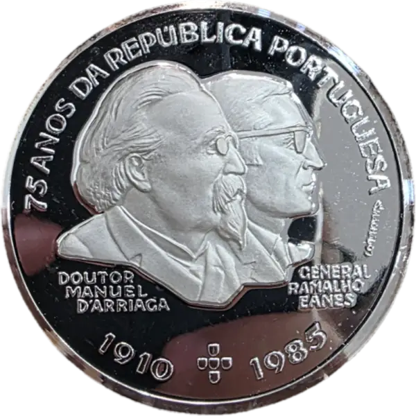 Medalha em Prata 75 Anos da República Portuguesa