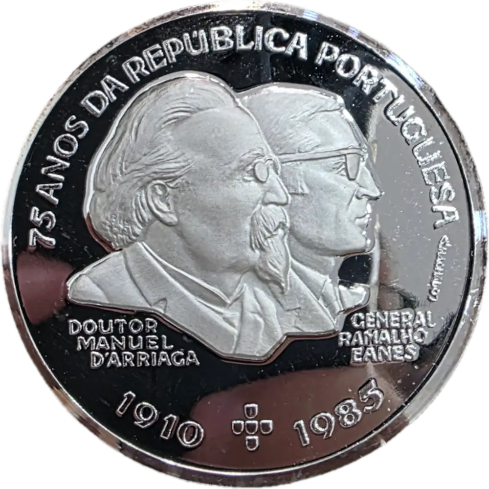 Medalha em Prata 75 Anos da República Portuguesa