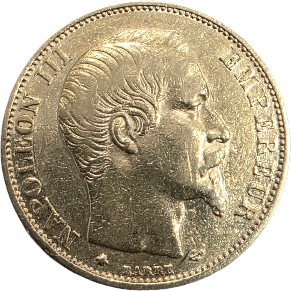 Moeda França 20 Francos em Ouro 1859