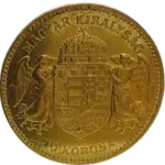 Moeda Hungria 10 Coroas 1910 Ouro
