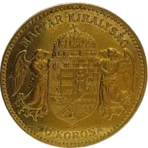Moeda Hungria 10 Coroas 1910 Ouro