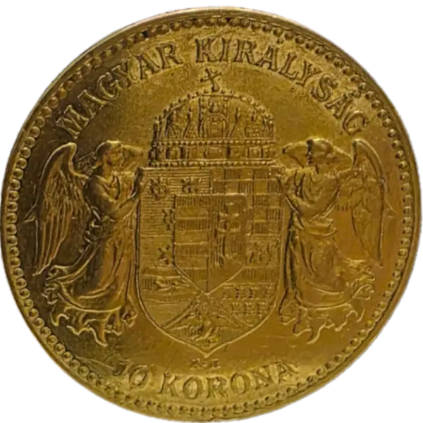 Moeda Hungria 10 Coroas 1910 Ouro