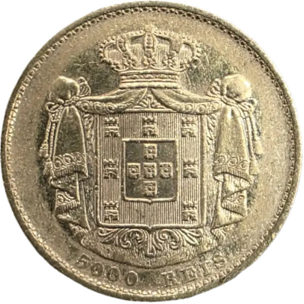 Moeda D. Luís I 5000 Réis 1886 Ouro