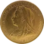 Rainha Victoria Libra em Ouro 1899