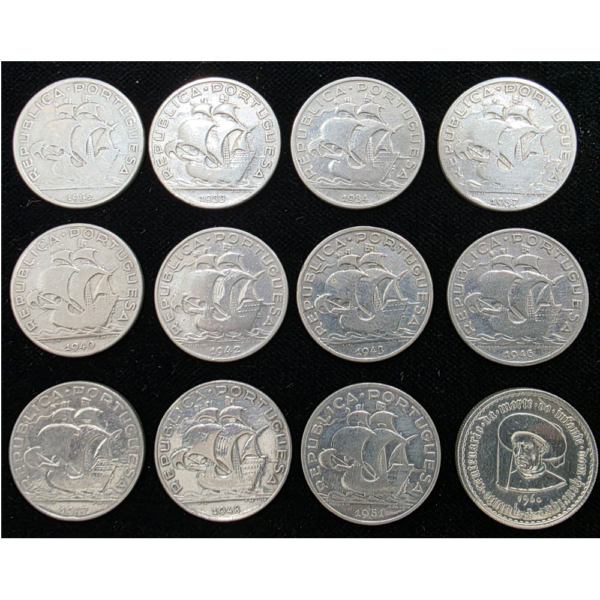 Coleção 5 Escudos Prata (12 Moedas)