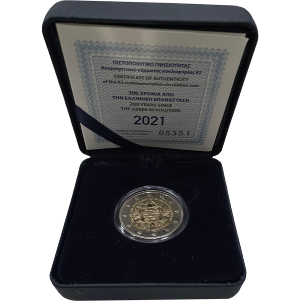 Moeda 2 euros Grécia 2021 Proof