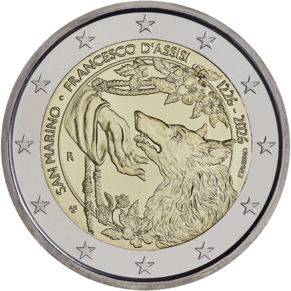 São Marino 2€ 2026 S. Francisco de Assis